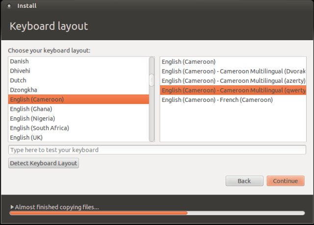 1 Select Cam at install